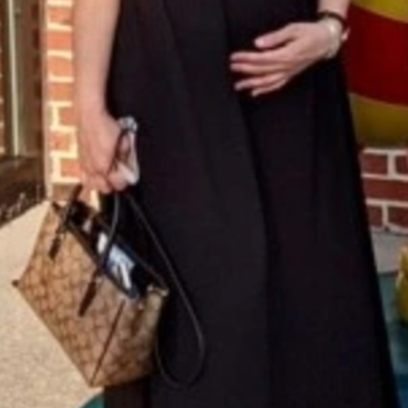 Classic Black Tie Strap Midi Dress - Picture 6 of 6